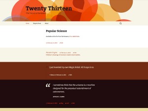 Twenty Thirteen theme